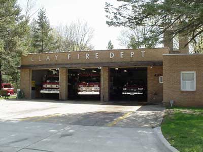 Clay Fire Dept and fire trucks